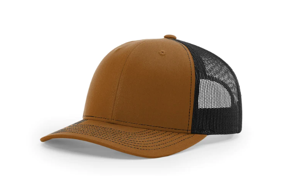 RICHARDSON 112 TRUCKER SNAPBACK HAT (CUSTOM LEATHER WITH YOUR LOGO)