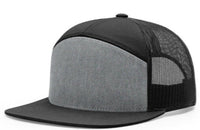 Custom Leather Patch Richardson 168 7 Panel Style Hat + Your Logo