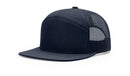 Custom Leather Patch Richardson 168 7 Panel Style Hat + Your Logo