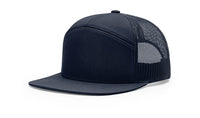 Custom Leather Patch Richardson 168 7 Panel Style Hat + Your Logo