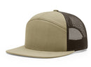 Custom Leather Patch Richardson 168 7 Panel Style Hat + Your Logo