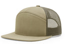 Custom Leather Patch Richardson 168 7 Panel Style Hat + Your Logo