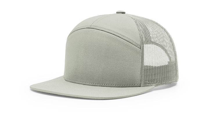 Custom Leather Patch Richardson 168 7 Panel Style Hat + Your Logo