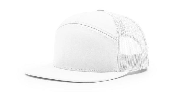 Custom Leather Patch Richardson 168 7 Panel Style Hat + Your Logo