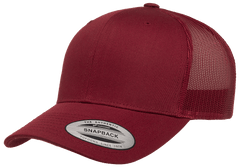 YUPOONG CLASSICS 6606 TRUCKER SNAPBACK HAT (CUSTOM LEATHER WITH YOUR LOGO)