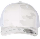 Custom Leather Patch Yupoong Classic Camo 6606 Style Hat + Your Logo