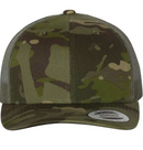 Custom Leather Patch Yupoong Classic Camo 6606 Style Hat + Your Logo