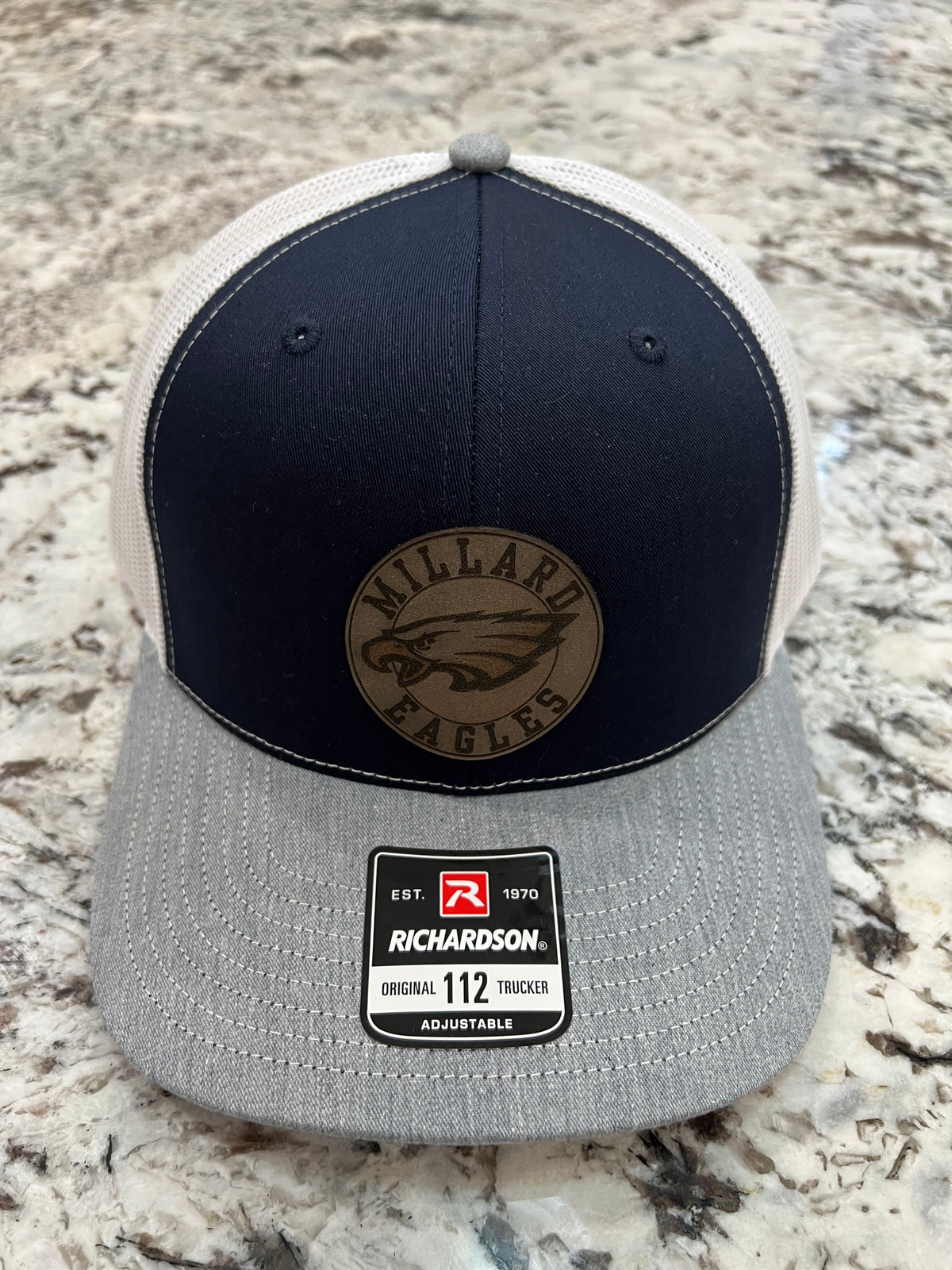 Millard Eagles Leather Patch Hat