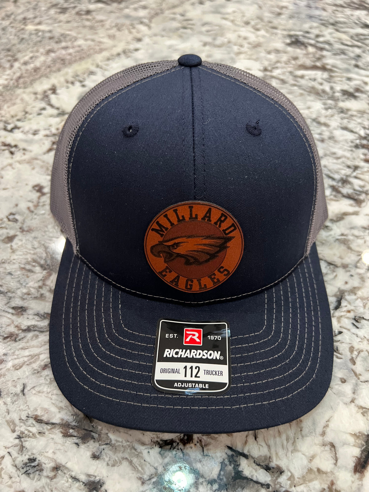 Millard Eagles Leather Patch Hat