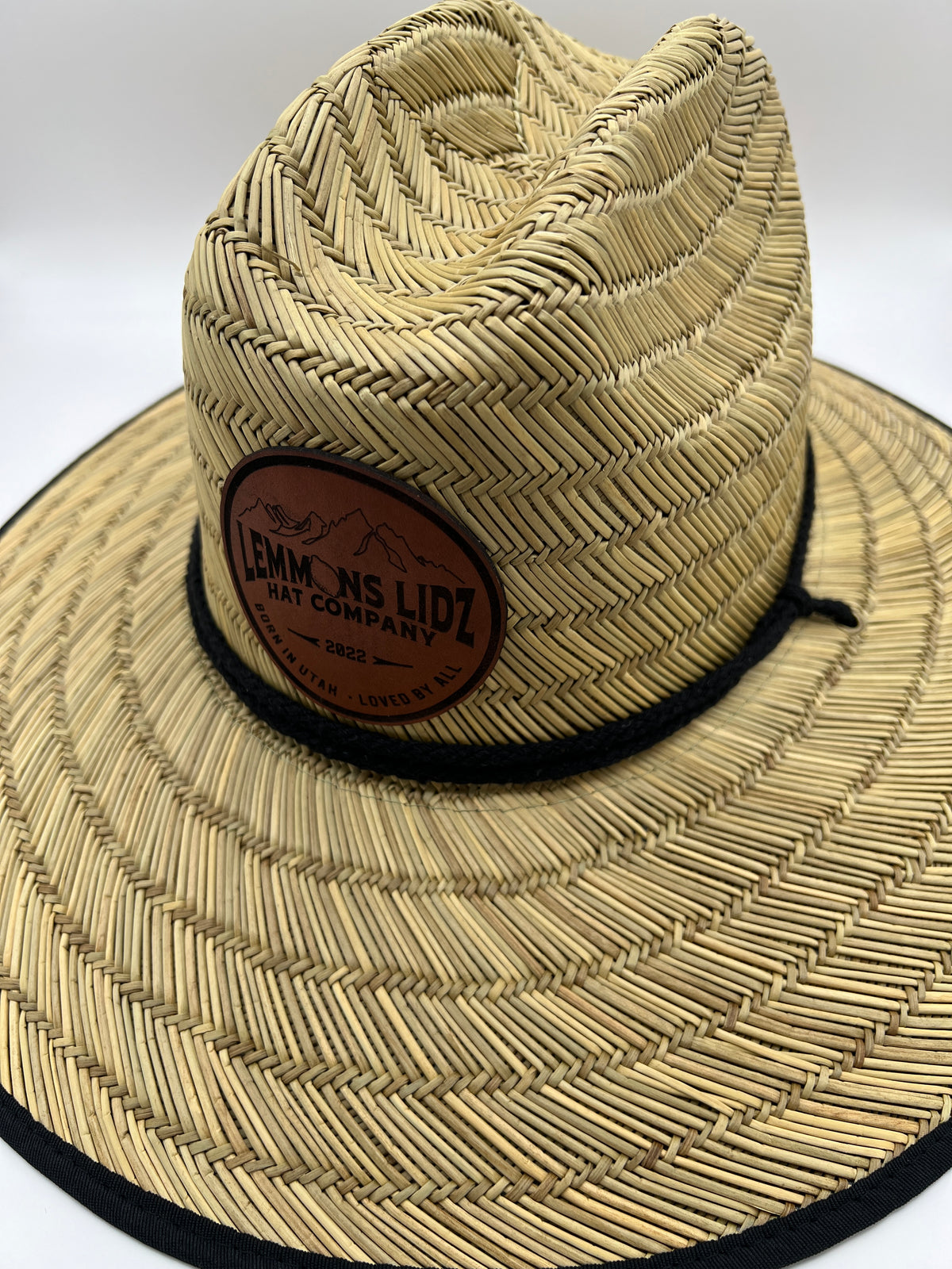 Lemmon's Lidz Straw Hat (brown leather)