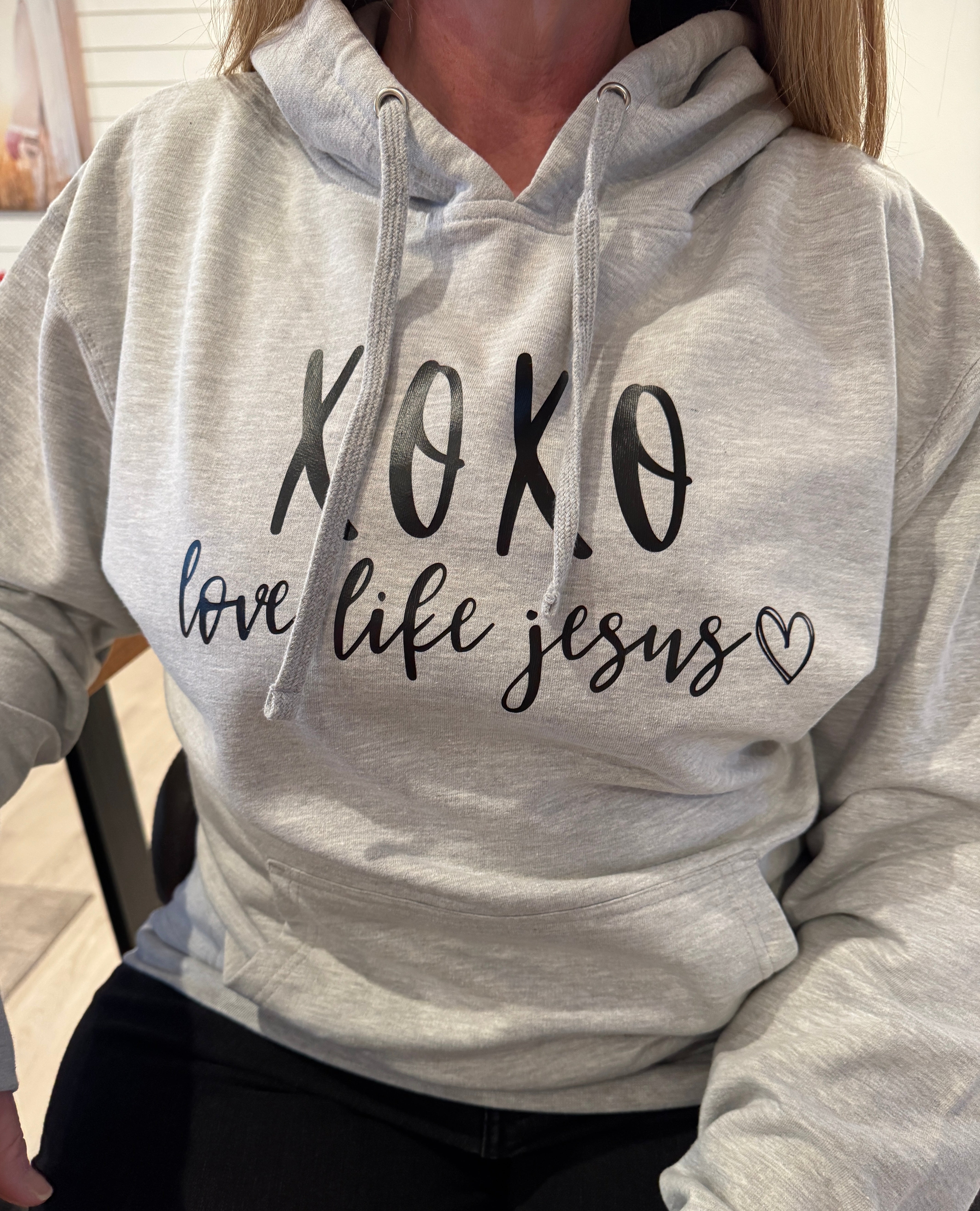 S / Heather Grey w/ Black / Hooded